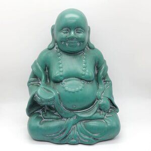 Happy Buddha Statue Figurine Meditation Altar Feng Shui Zen Décor 10"